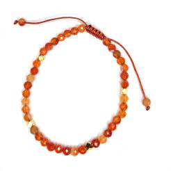 Bransoletka z pomarańczowych agatów