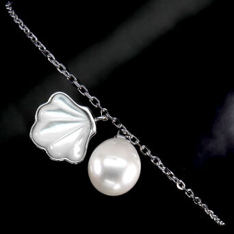 Bransoletka z perłą i masą perłową