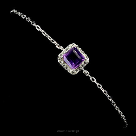 Bransoletka z ametystem i topazami