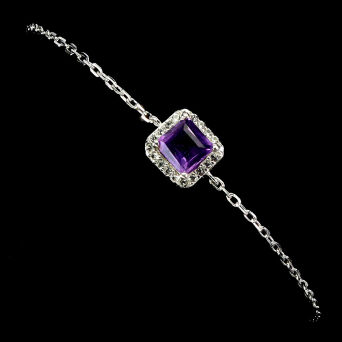 Bransoletka z ametystem i topazami