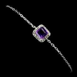 Bransoletka z ametystem i topazami