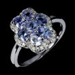 Pierścionek z tanzanitami i cyrkoniami - 2