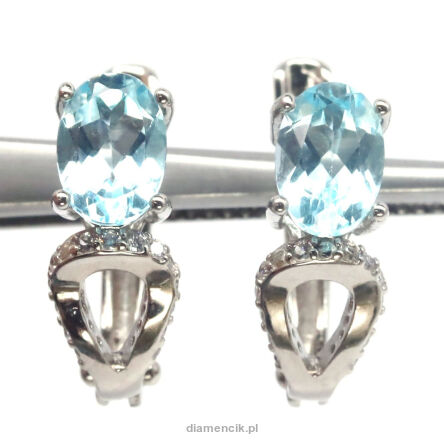 Kolczyki z topazami i cyrkonami