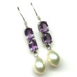 Kolczyki z perłami i ametystami - 2