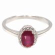 Pierścionek z rubinem i cyrkonami - 2