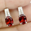 Kolczyki z granatami i cyrkoniami - 2