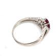 Pierścionek z rubinem i cyrkonami - 3