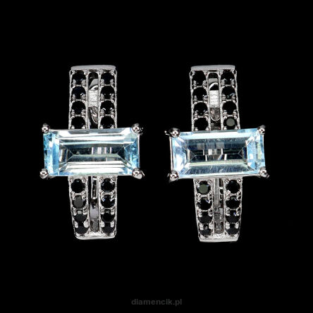 Kolczyki z topazami i spinelami