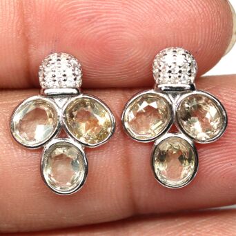 Kolczyki z cytrynami i cyrkonami