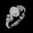 Pierścionek z opalem i cyrkoniami - 2
