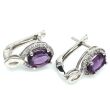 Kolczyki z ametystami i cyrkonami - 2