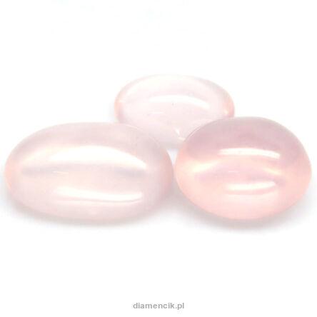 Różowy kwarc kaboszon 3 szt.