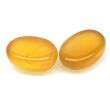 Chalcedon żółty kaboszon 15 x 10,5 mm para - 3