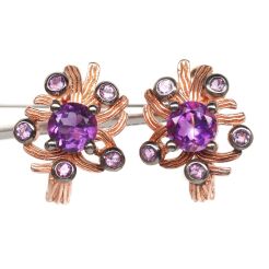 Kolczyki z ametystami