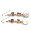 Kolczyki z perłami i ametystami - 2