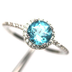 Pierścionek z topazem i cyrkoniami