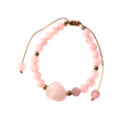 Bransoletka z różowych kwarców - 4