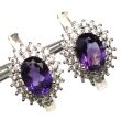 Kolczyki z ametystami i cyrkonami - 2